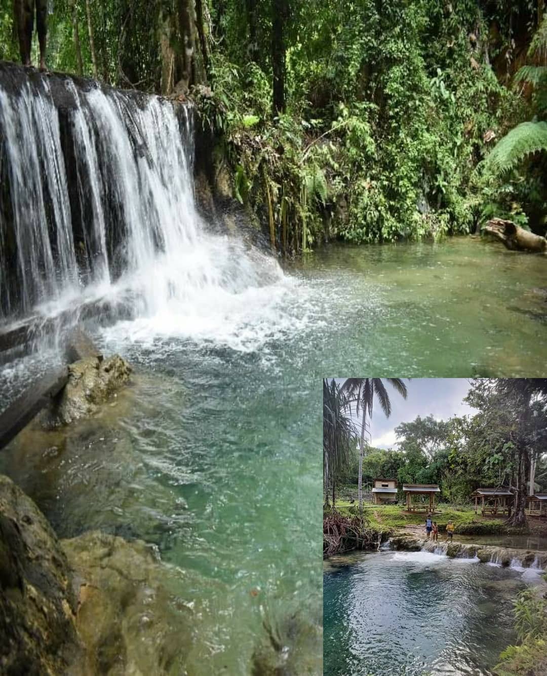 <b class="font-bara"><i class="bi bi-geo-fill h4"></i> PAMUS-AN FALLS</b> <br/>Pamus -an falls located at Brgy. Anahao Daan has clear running waters with series of ponds ideal from swimming/diving. The area is wide and has room for the installation of cottages to accommodate the tourists well.